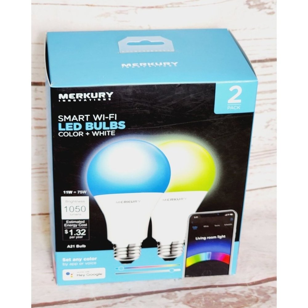 Upgrade Your Lighting System with Mercury 2 Pack RoHS Color+White LED Smart Wi-F